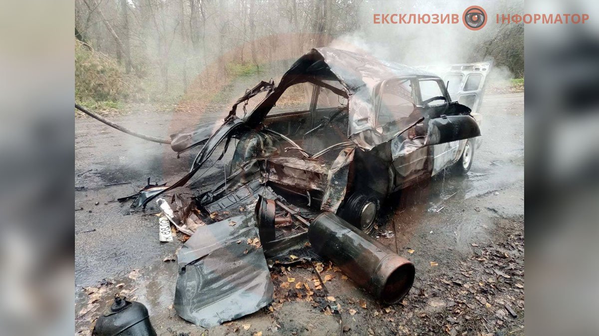 Взорвался газовый баллон: в Днепропетровской области горел ВАЗ