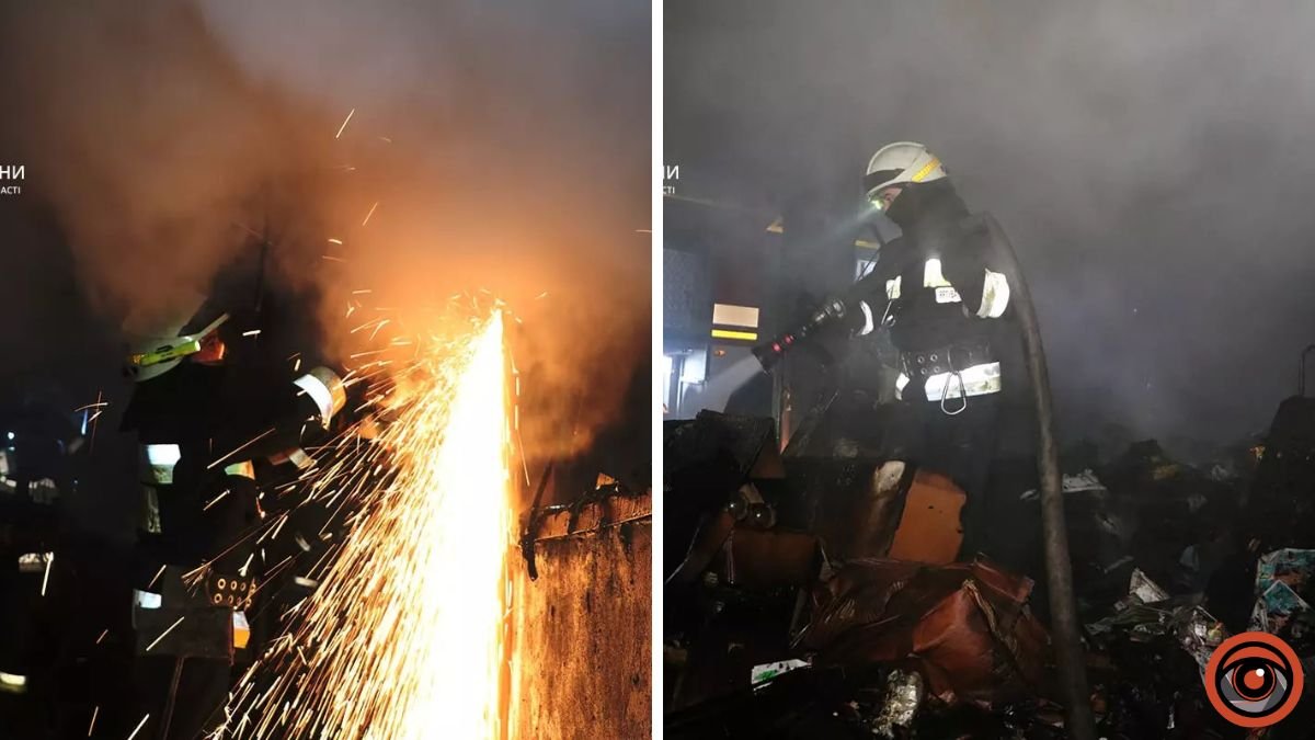 В Днепре на бульваре Славы горело заброшенное здание: видео