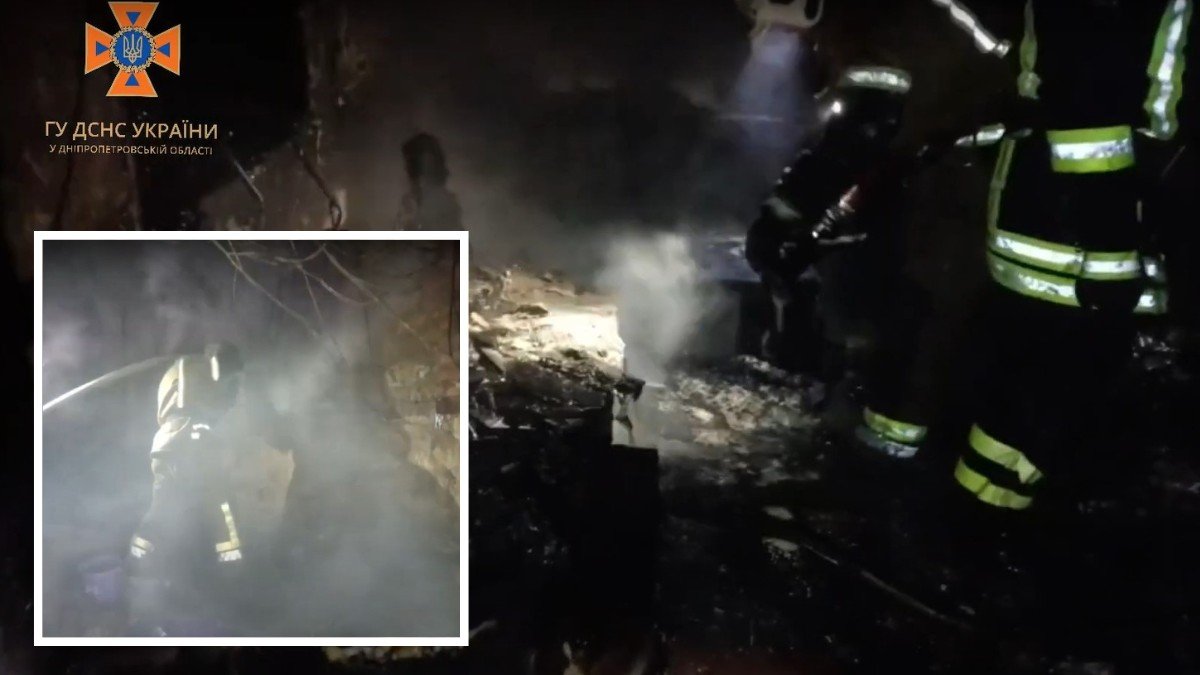 В Кривом Роге горел дом: пострадали женщина и трое детей