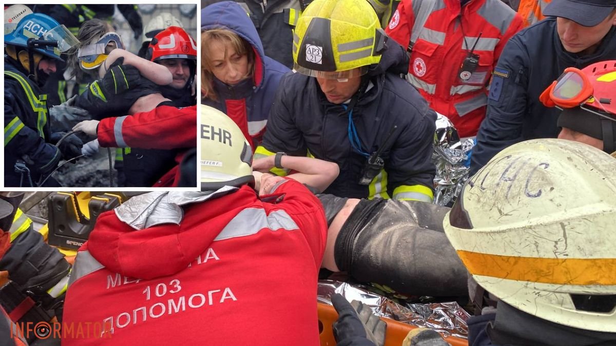 Температура тіла 31°: в якому стані жінка, яку дістали з-під завалів будинку у Дніпрі, куди влучила російська ракета