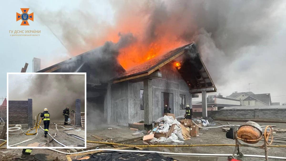 Пламя на площади 400 квадратных метров: в Днепропетровской области горел частный дом