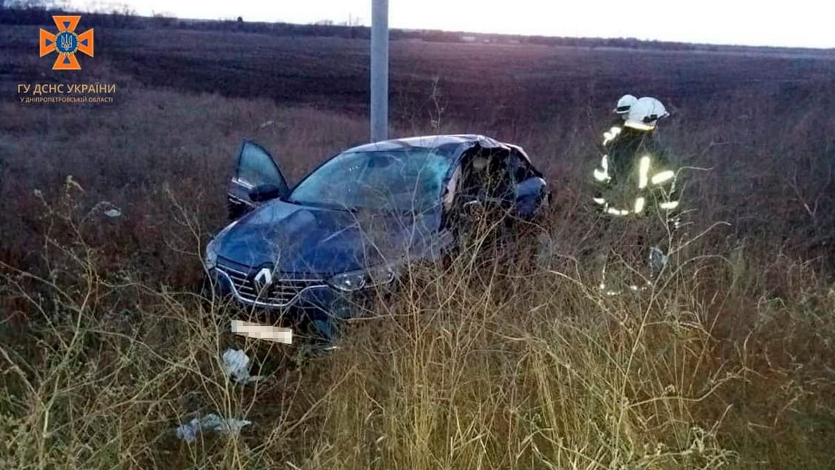 В Днепропетровской области на трассе столкнулись Fiat и Renault: двое пострадавших