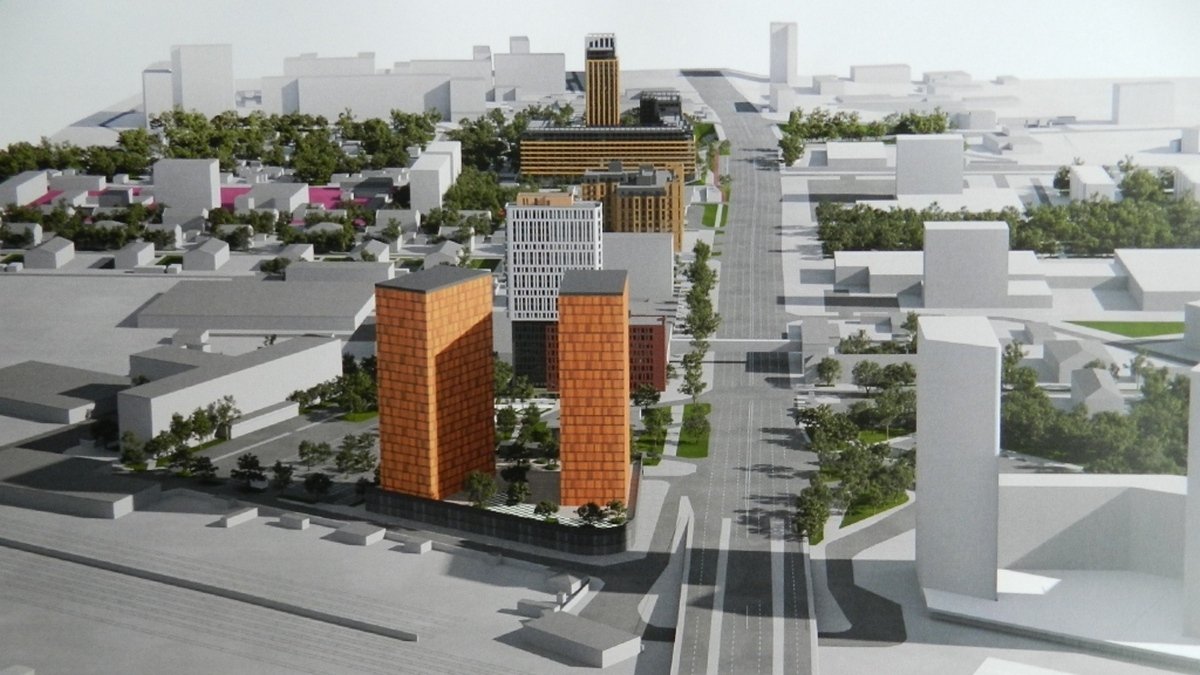 В Днепре на Слобожанском проспекте могут построить жилой комплекс с двумя башнями