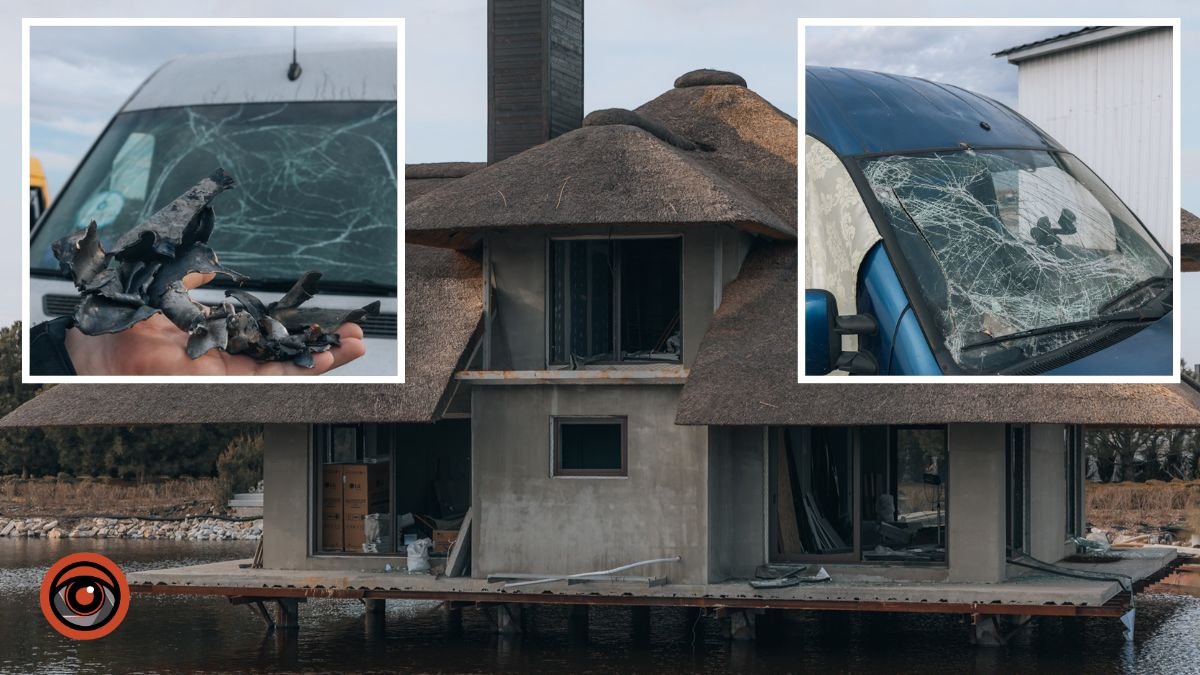 Выбитые стекла, разбитые авто и разбросанные обломки ракеты: последствия ночной атаки Днепра в яхт-клубе "Сич"