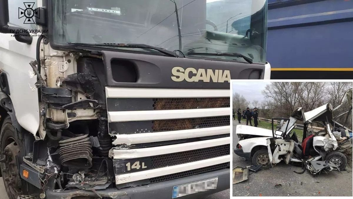 В Каменском столкнулись грузовик и "Москвич": погиб водитель и пострадала пассажирка