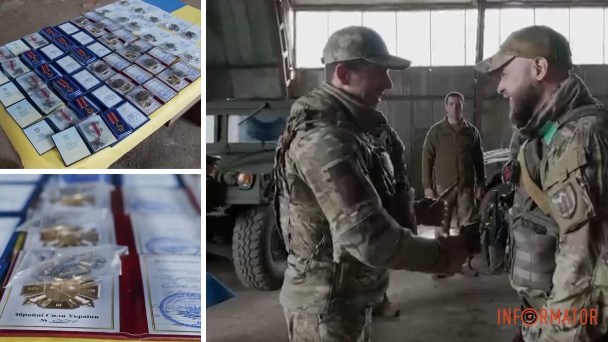 Наградили бойцов Криворожской бригады ТрО, которые защищают Украину в Бахмуте
