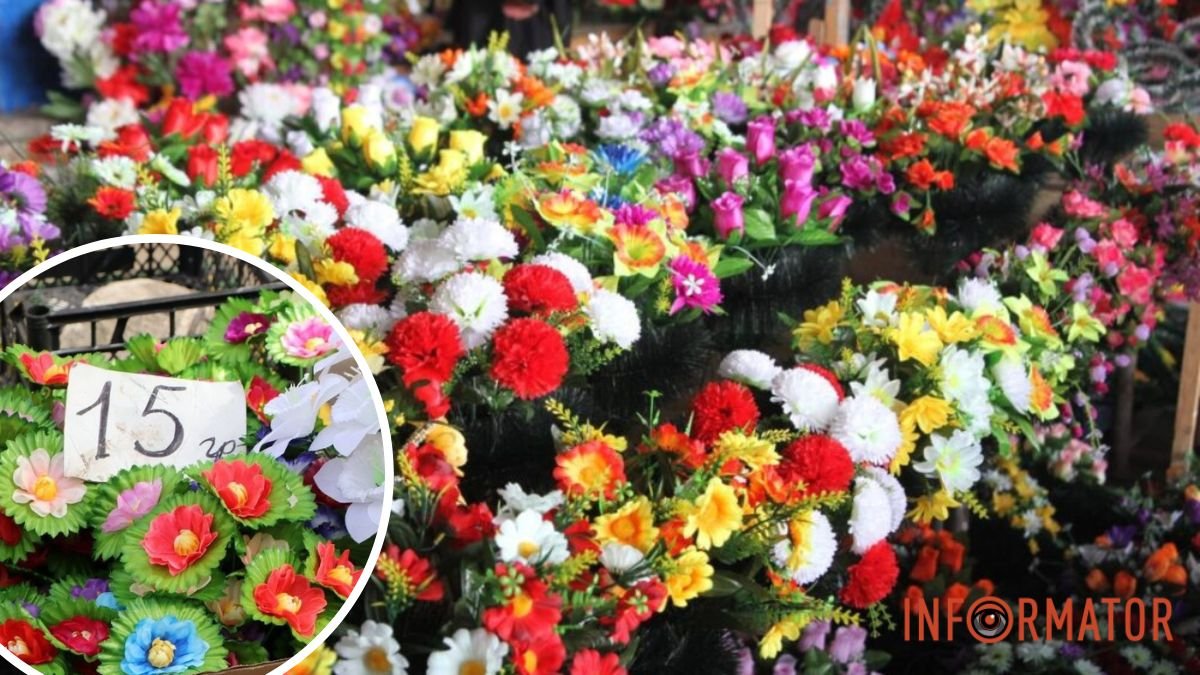 В Днепре запретили продажу пластиковых венков и цветов: что угрожает продавцам