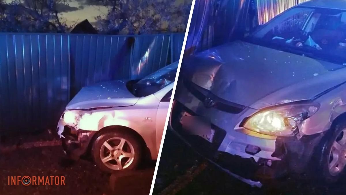 У Дніпровському районі Hyundai зіткнувся з “ВАЗ” та врізався в паркан: постраждали жінка та 15-річна дівчинка