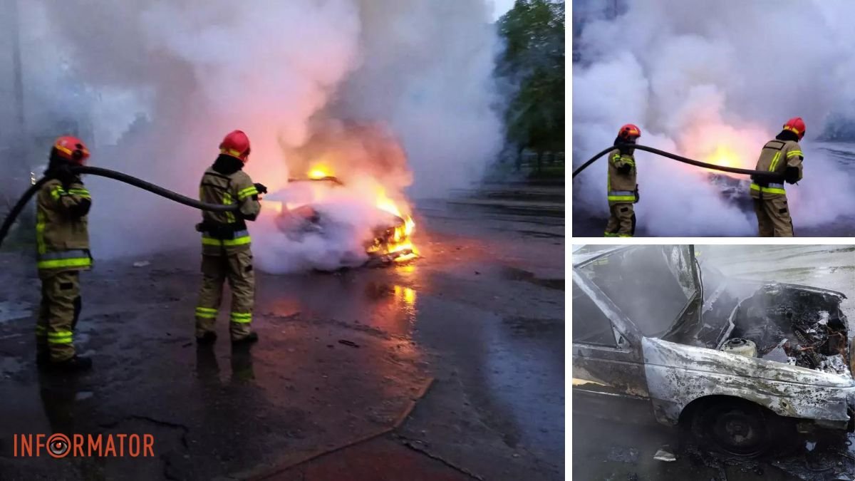 У Новомосковську на світанку загорівся Peugeot: що відомо