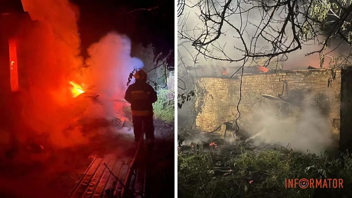 Тушили огонь больше часа: в Днепре на Балхасской горели дом и летняя кухня