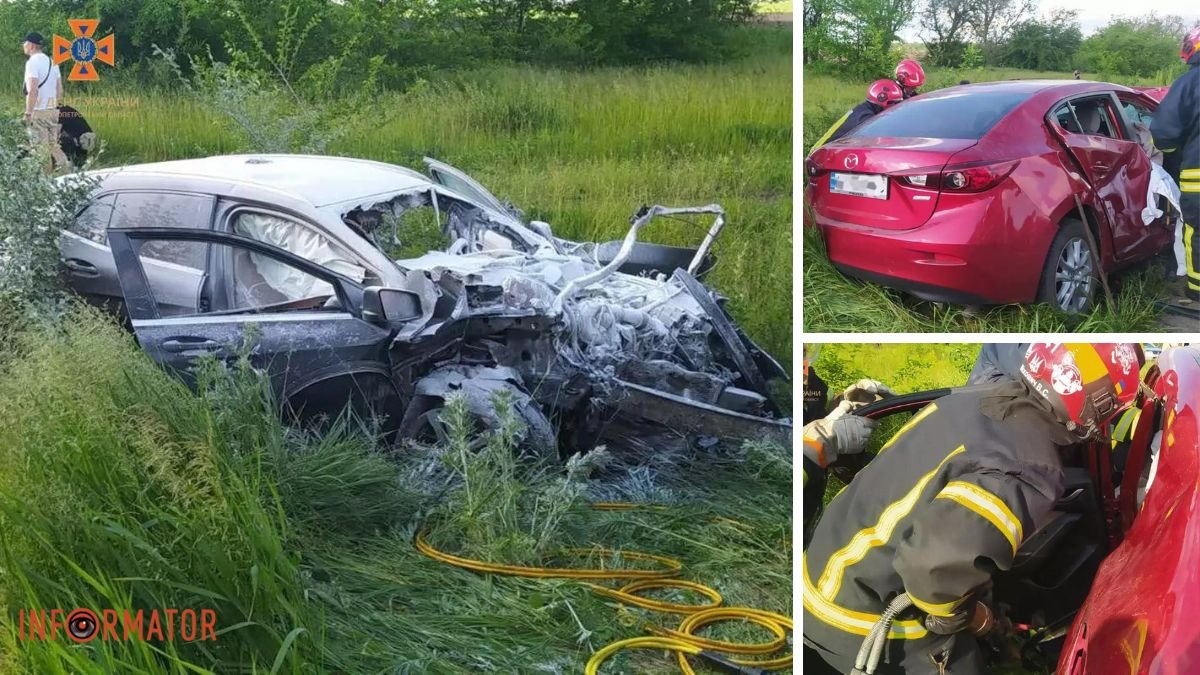 Загинули двоє людей: на трасі у Дніпропетровській області зіштовхнулися Mazda та Mercedes