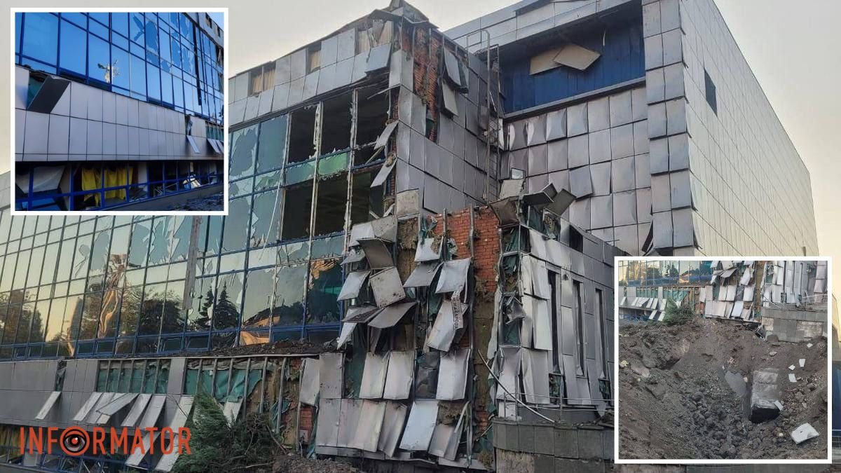 Вибиті вікна та побитий фасад: росіяни вдарили по спортивному об’єкту у Дніпрі