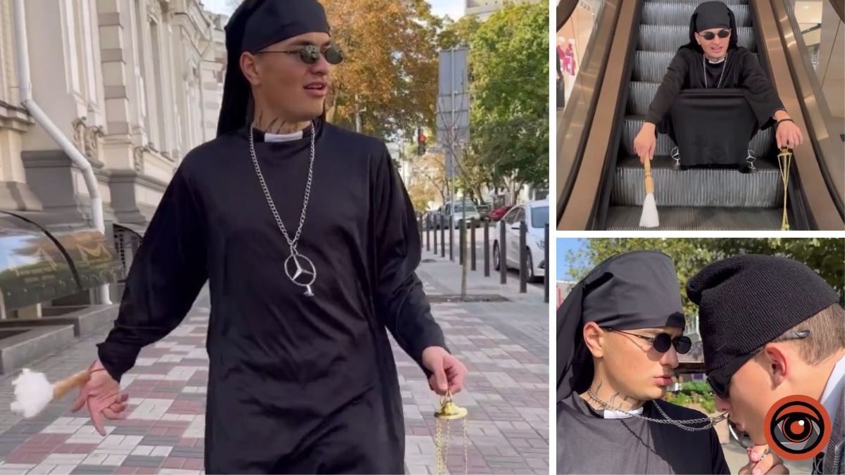 “Поп-культура”: в Днепре местный блоггер воплотил образ дерзкого священника