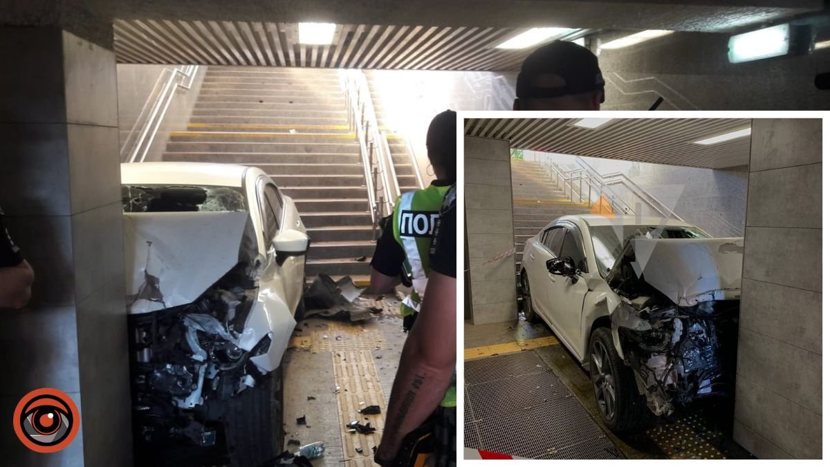 У Кривому Розі помер водій Mazda, який влетів на автівці у підземний перехід