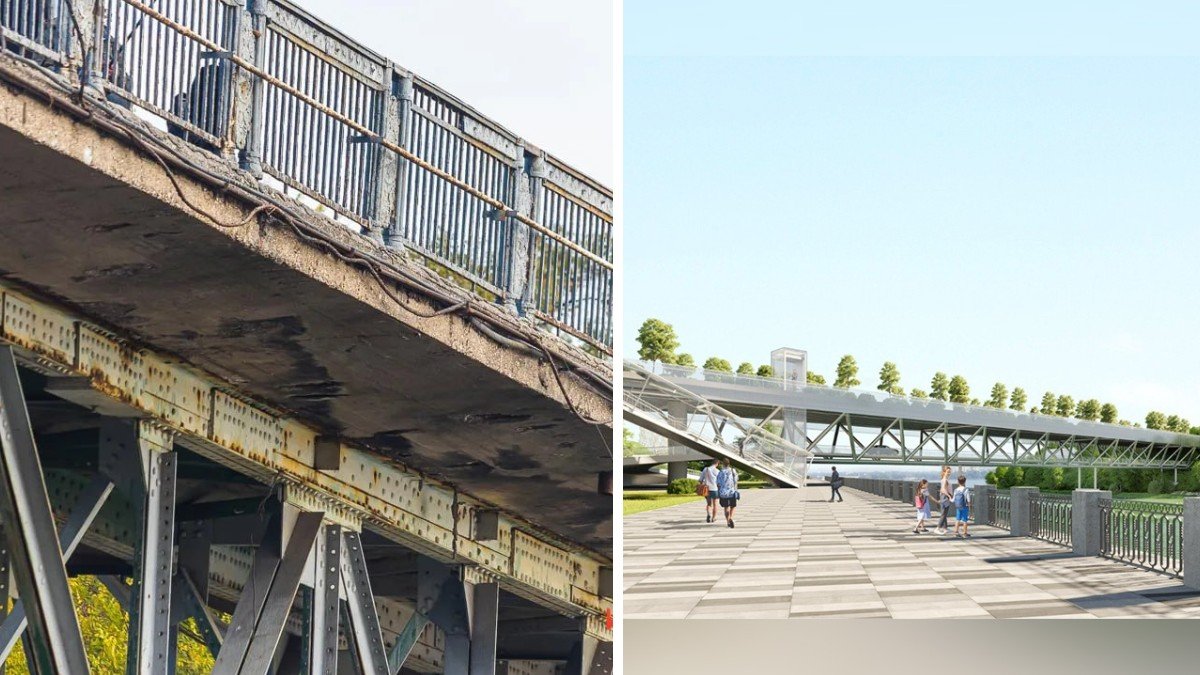 В Днепре перекрыли лестницу на мосту на Монастырский остров: какую переправу планируют возвести взамен