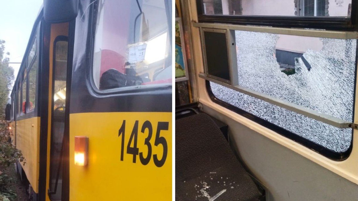 У Дніпрі на Призаводській п'яний чоловік розбив скло трамвая №11