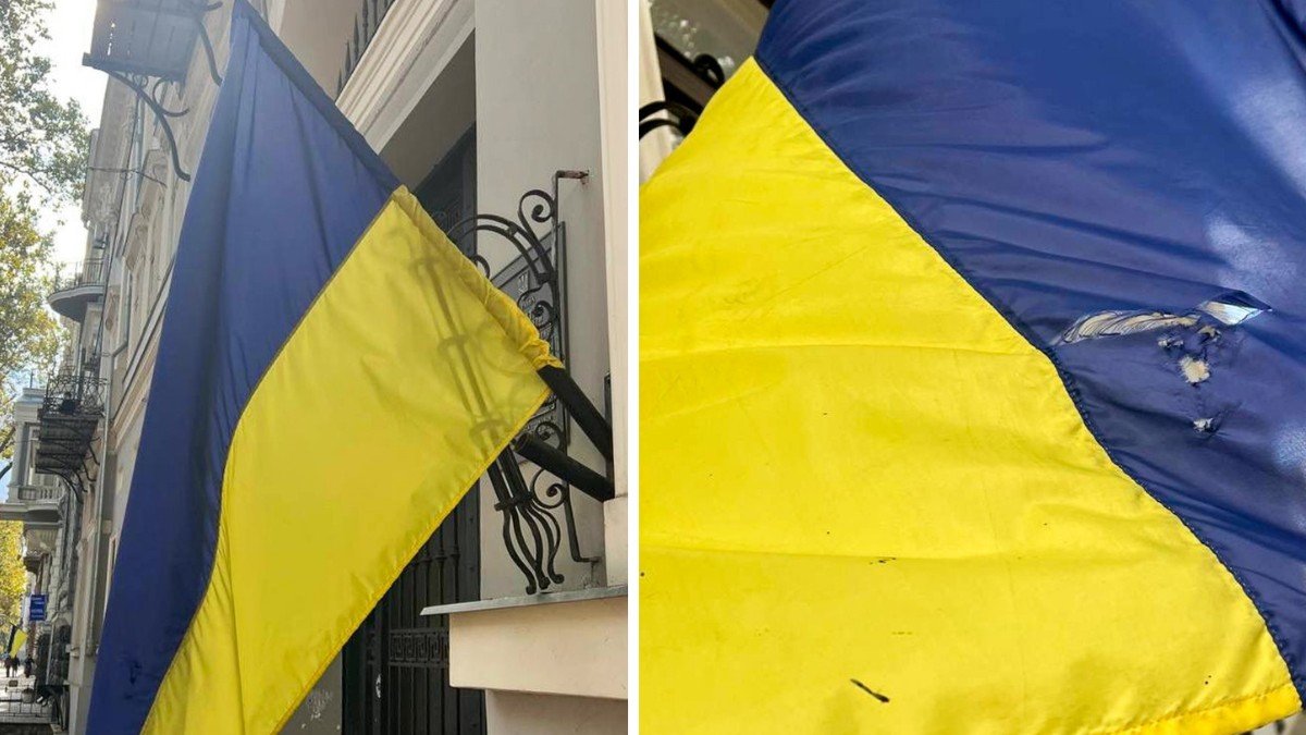 Пьяный 18-летний парень из Днепропетровской области порвал флаг Украины в центре Одессы: что ему грозит