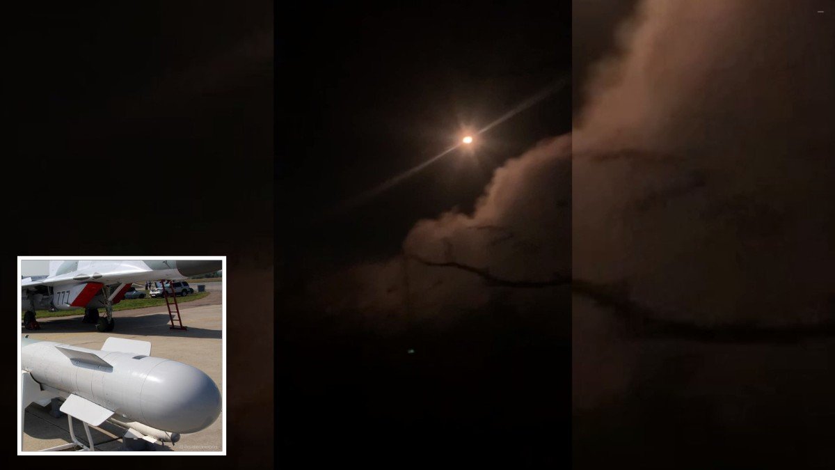 У Повітряних Силах показали, як збивали ворожі ракети у передмісті Дніпра: відео моменту