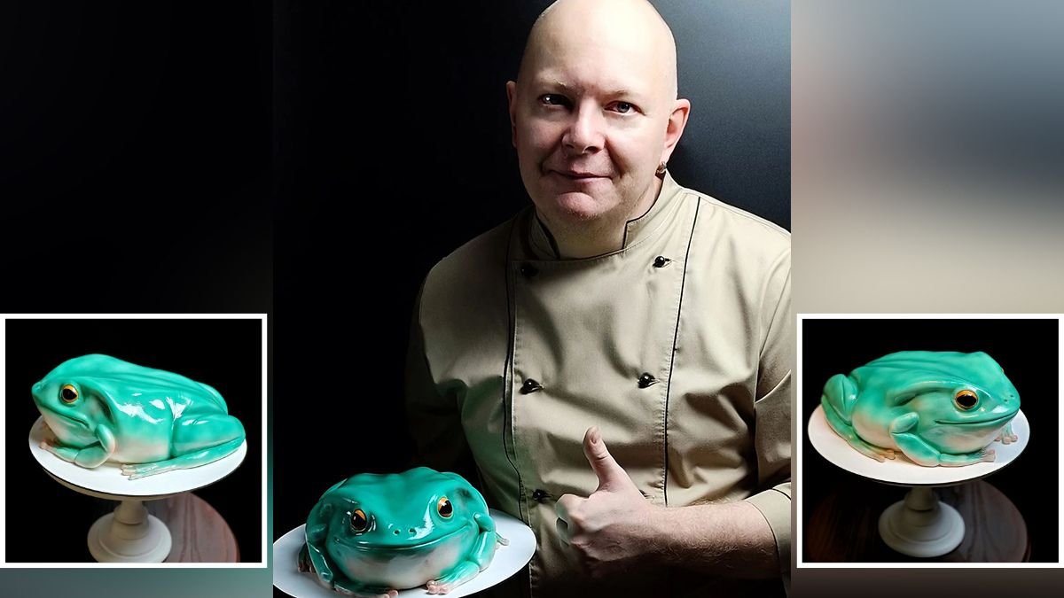 Днепровский кондитер сделал торт в виде лягушки