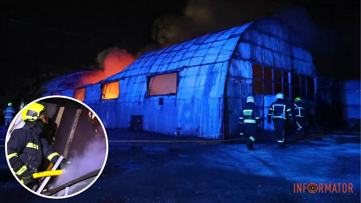 Масштабный ночной пожар на Березинской в ​​Днепре: с огнем боролись более двух часов