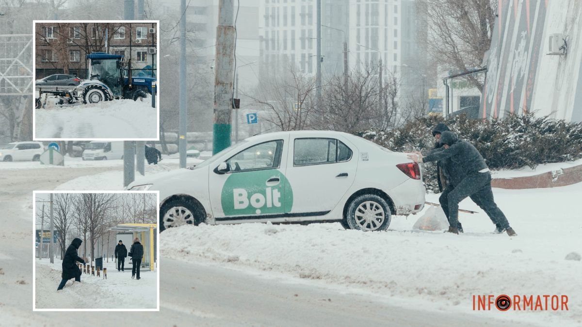 Зимняя сказка VS дорожный коллапс: как выглядит заснеженный Днепр