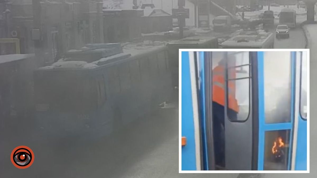 В Днепре на Слобожанском проспекте загорелся троллейбус №17: что произошло