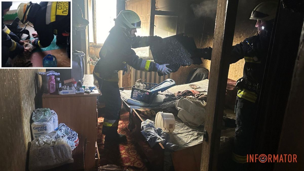 В Днепре на Парусе горела квартира на пятом этаже: чрезвычайники спасли кота