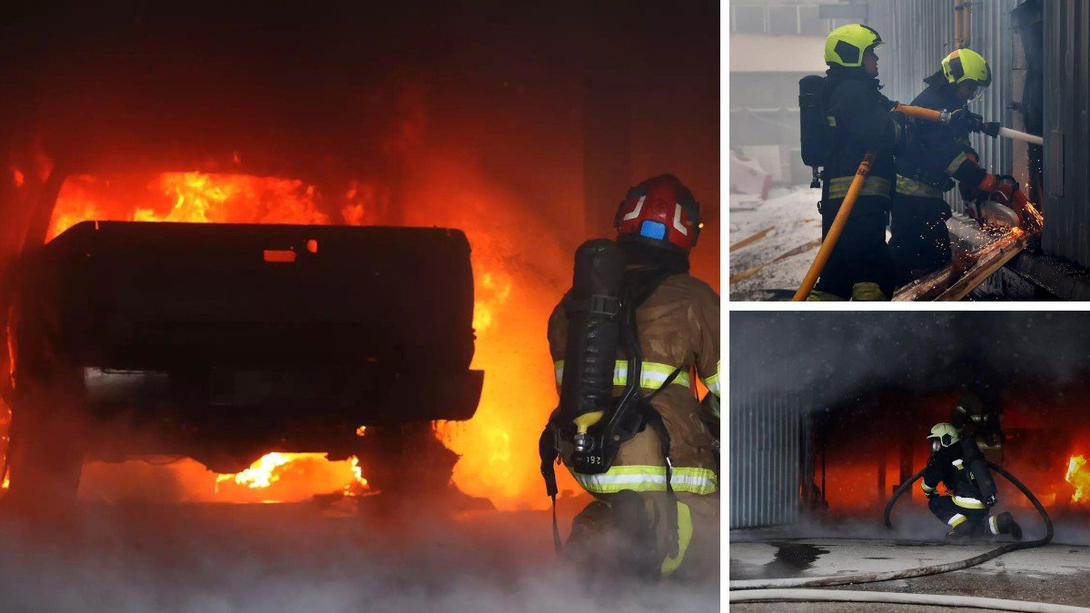 Огонь тушили 38 спасателей: в Днепре на Береговой горела СТО с машинами