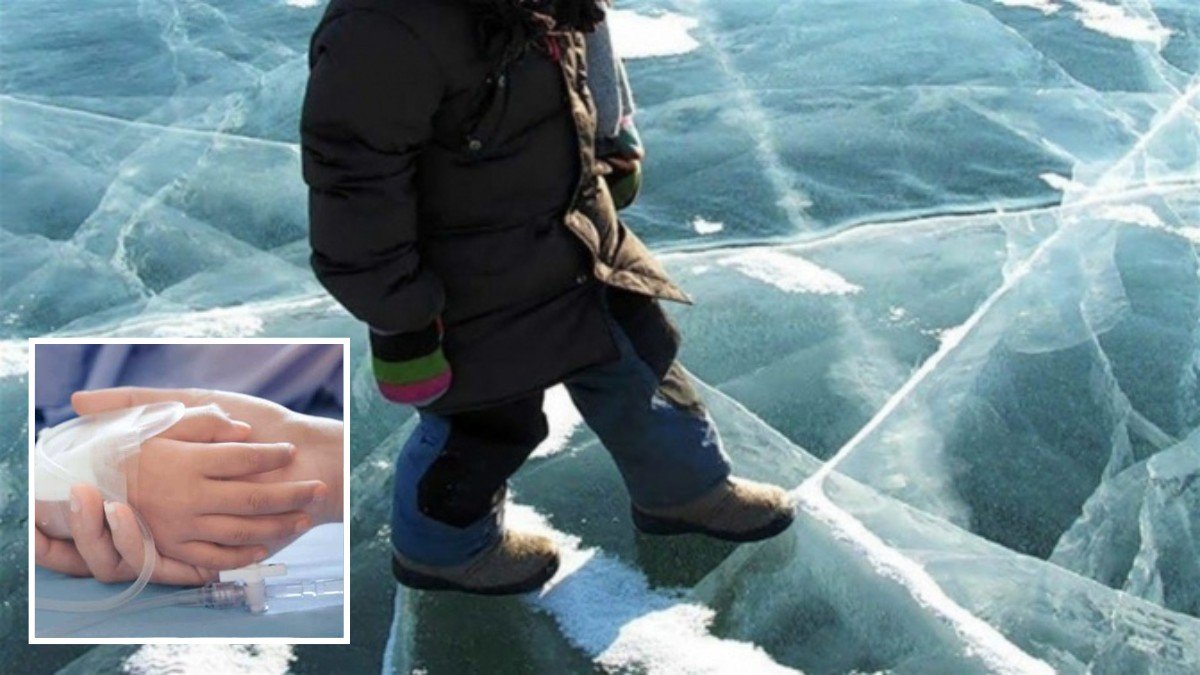 В Новомосковске 9-летний мальчик провалился под лед