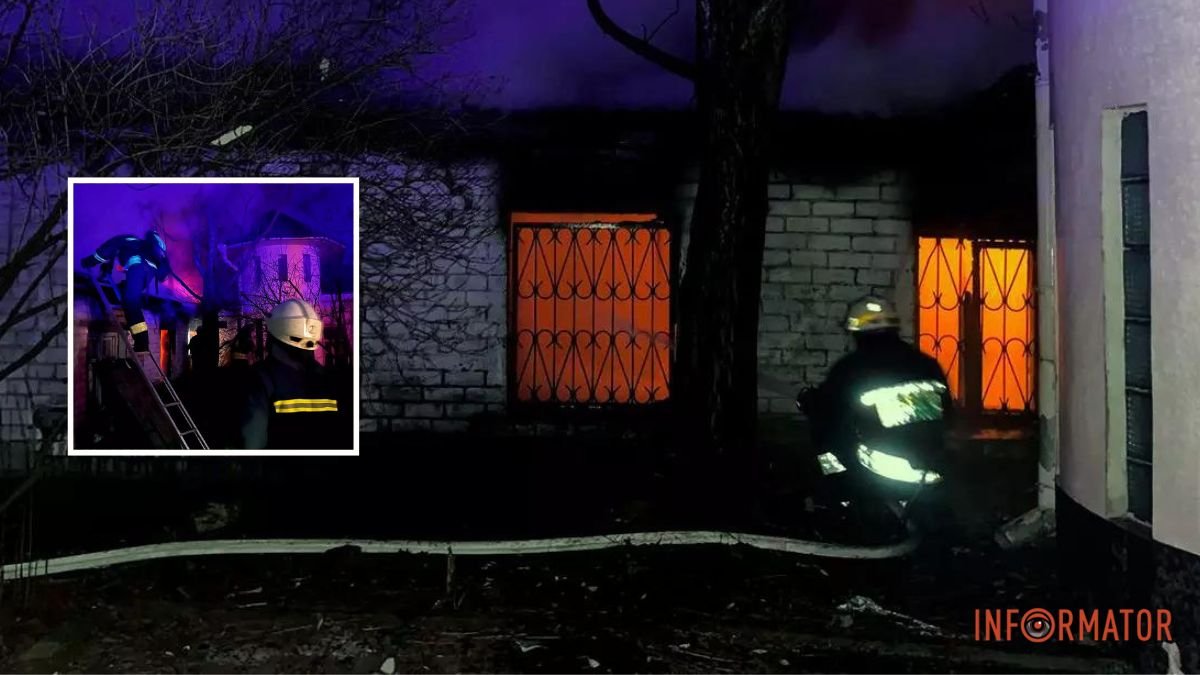 В Днепре на Антоновича горел дом: владельца госпитализировали