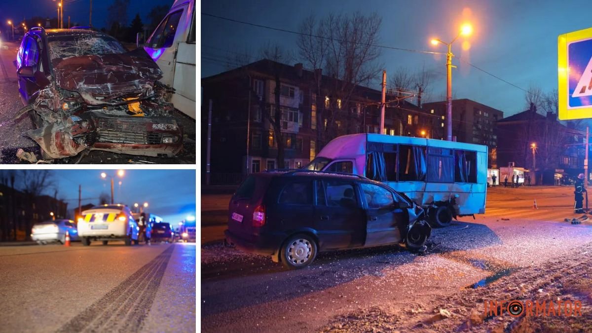 В Днепре на Зимних Походов столкнулись Opel и автобус №5: количество пострадавших увеличилось, водитель скончался в больнице