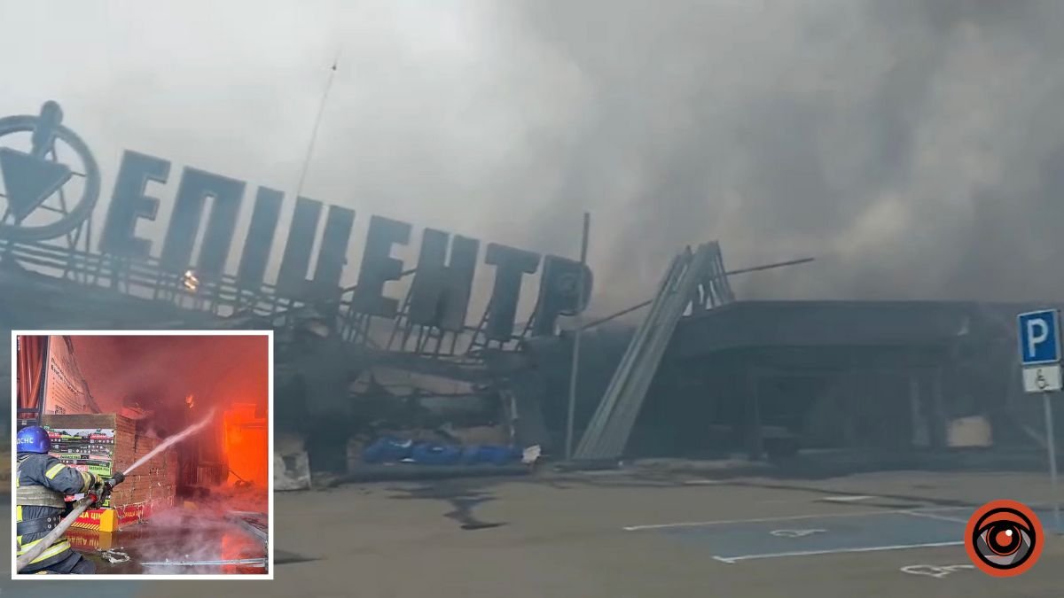 У Никополе россияне разрушили торговый центр "Эпицентр"