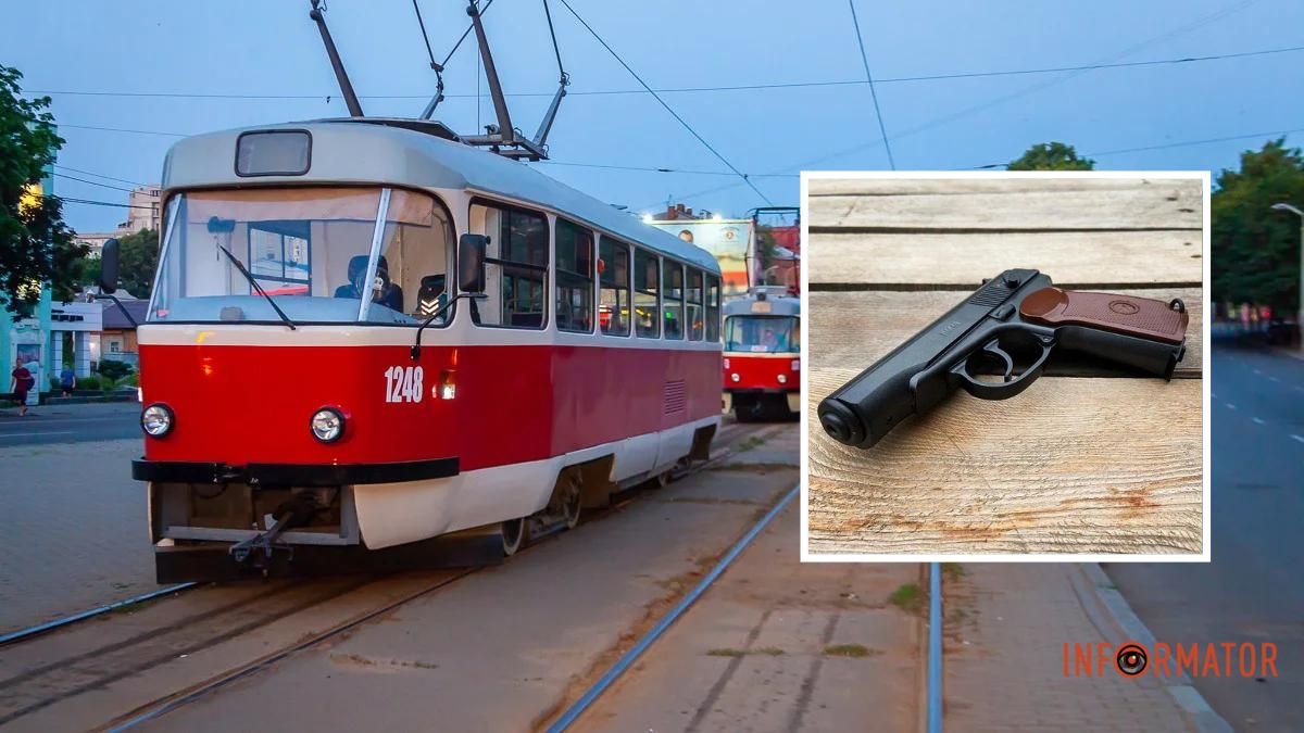 200 тысяч гривен убытков: в Днепре на Курчатова стреляли по трамваю №15 с пассажирами