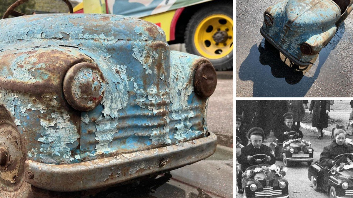 В днепровский музей "Машины времени" передали редкий педальный автомобиль