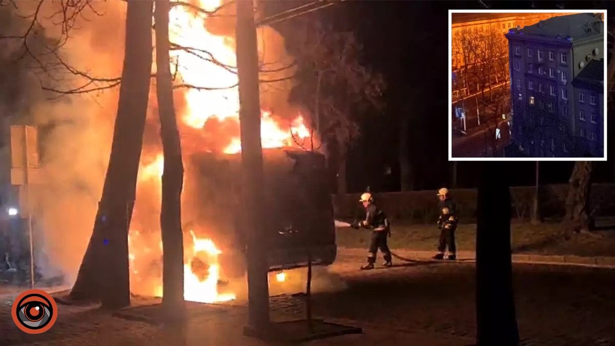 У Днепре на проспекте Дмитрия Яворницкого горел грузовик