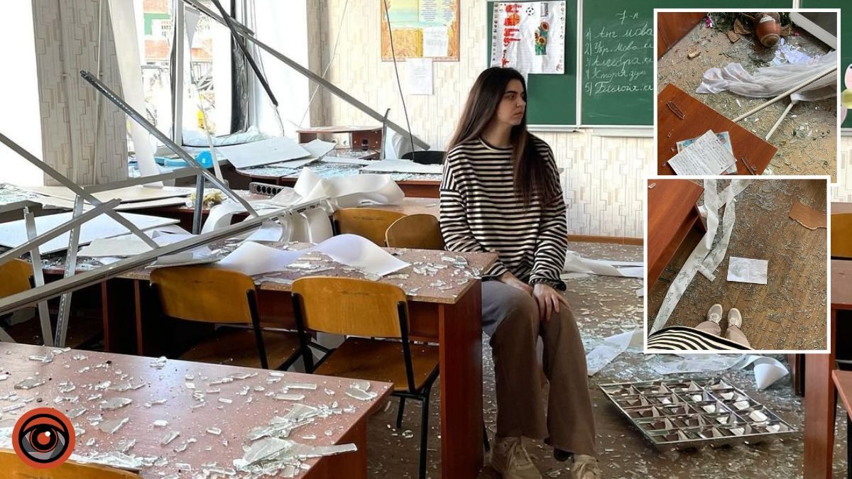 В Днепре учительница колледжа показала, как выглядит ее класс после вражеской ракетной атаки