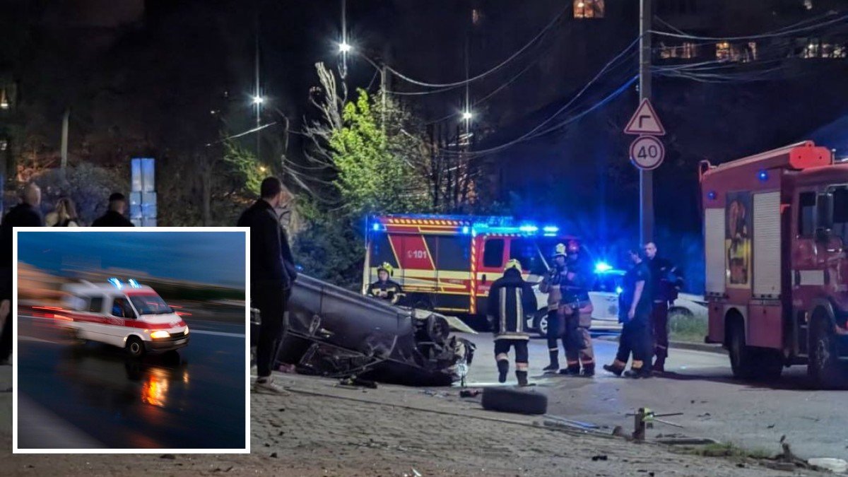 В Днепре на Гусенко Lexus столкнулся с Renault и перевернулся: пострадали четыре человека