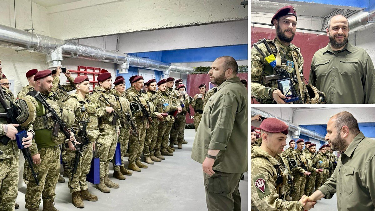 Министр обороны Умеров вручил награды бойцам 25-й воздушно-десантной бригады