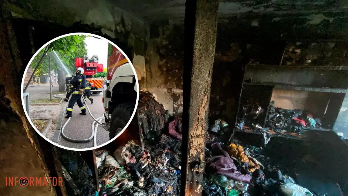 В Днепре на Александра Поля в многоэтажке горела квартира: из горящего дома спасли мужчину