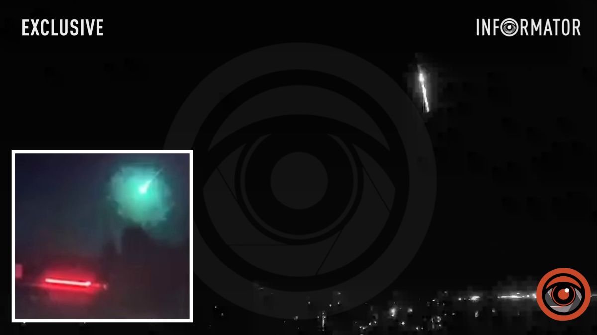Видео момента: ночью в небе над Днепром видели яркую вспышку