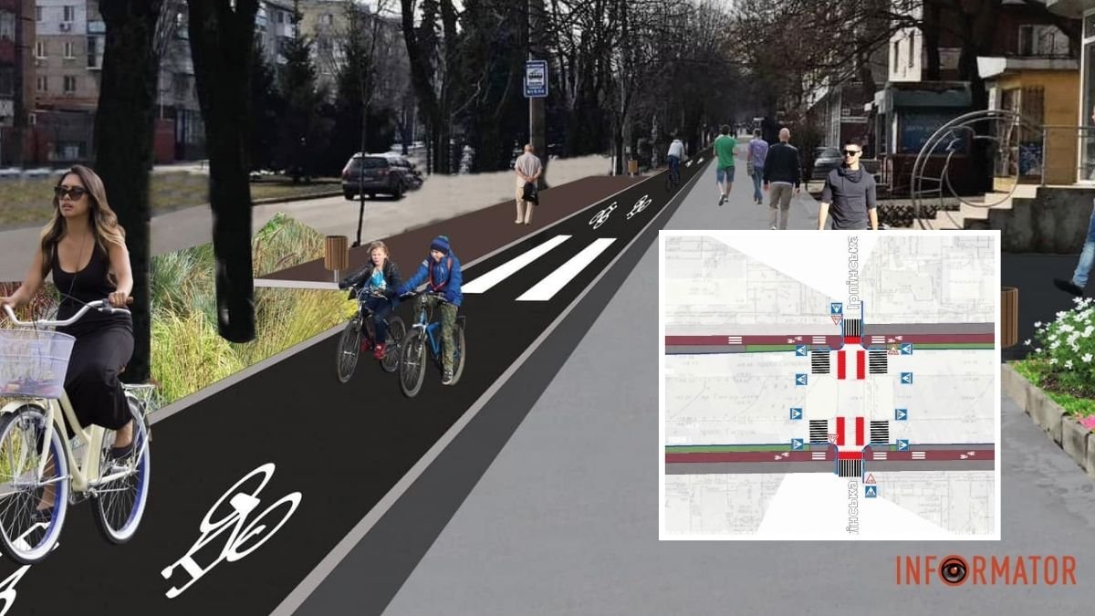В Днепре урбанисты показали, как может выглядеть проспект Науки с велодорожками и пешеходными зонами