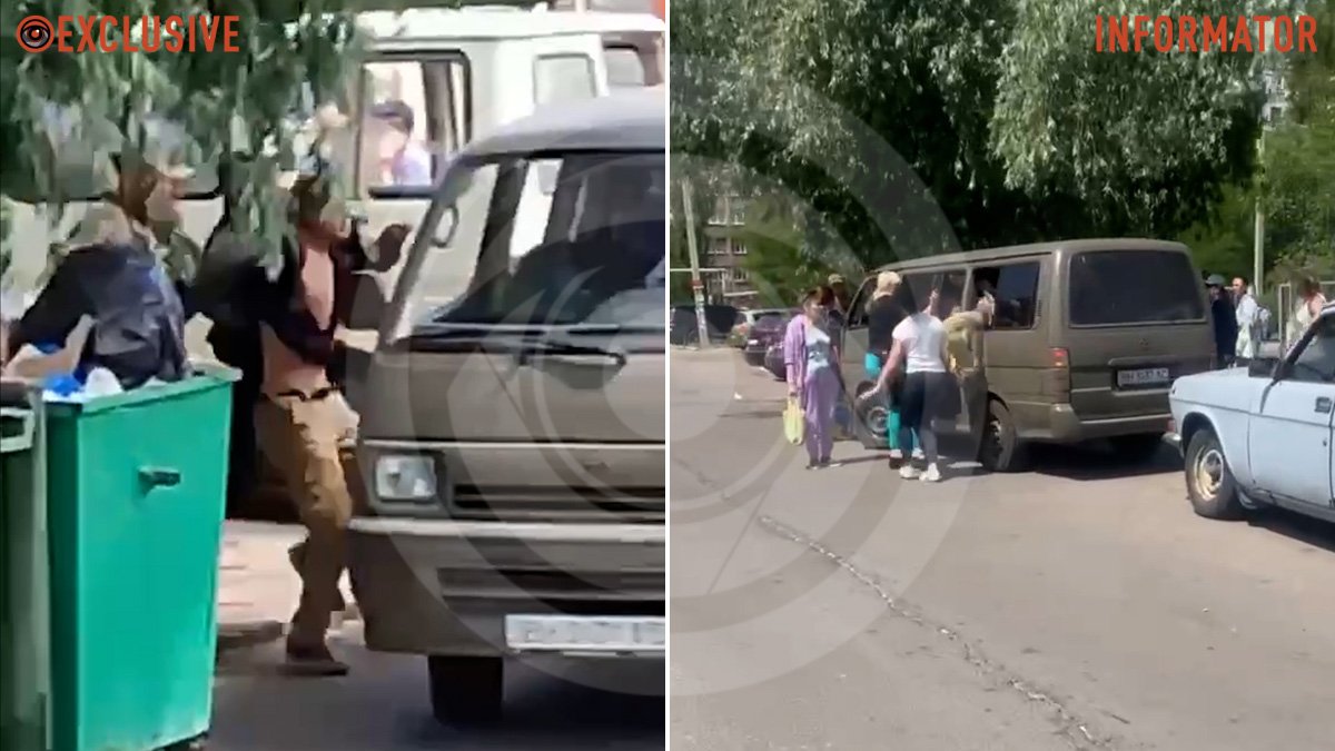 В Днепре мужчина через окно вылез из авто с военными и скрылся с велосипедом: видео момента и комментарий ТЦК