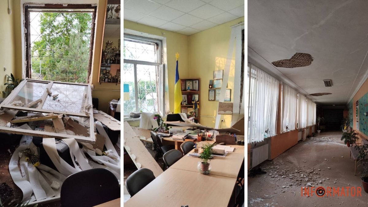 "Устояла после Второй мировой войны": продемонстрировали повреждение школы от утреннего удара по Днепру
