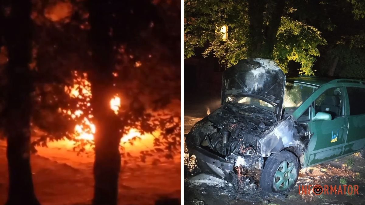 Можуть бути причетні російські спецслужби: у Кам’янському підпалили мікроавтобус Volkswagen ЗСУ