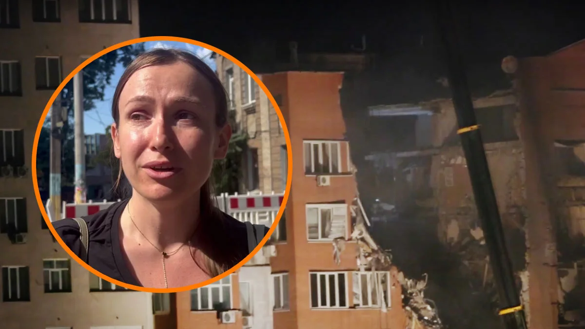 В Днепре пострадавшая от попадания российской ракеты в многоэтажку заявила, что у нее украли часть денег