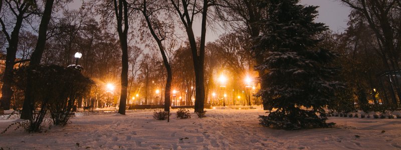 В Киеве выпал первый снег: как выглядит спящая под белым одеялом столица