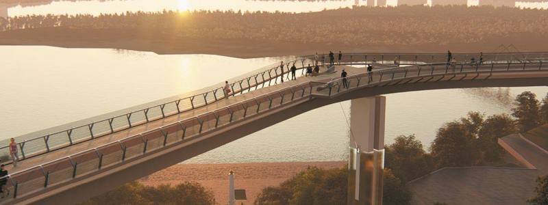 В Киеве показали, как будет выглядеть мост между Владимирской горкой и Крещатым парком