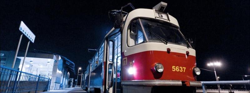 В Киеве трамваи на три ночи изменят маршрут