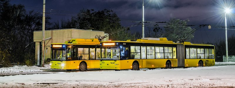 В Киеве ночные троллейбусы на два дня изменят свои маршруты