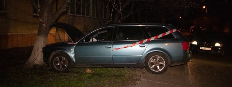 В Киеве на Курнатовского Audi влетела в дерево: водителя госпитализировали